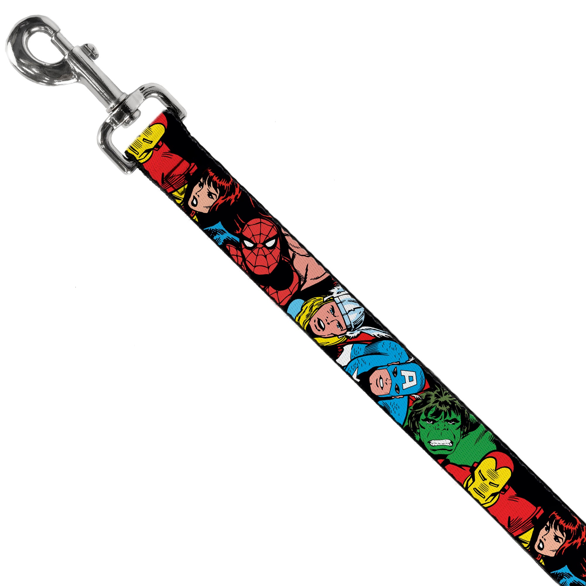 Dog Leash - 5-Marvel Characters Black Dog Leashes Marvel Comics