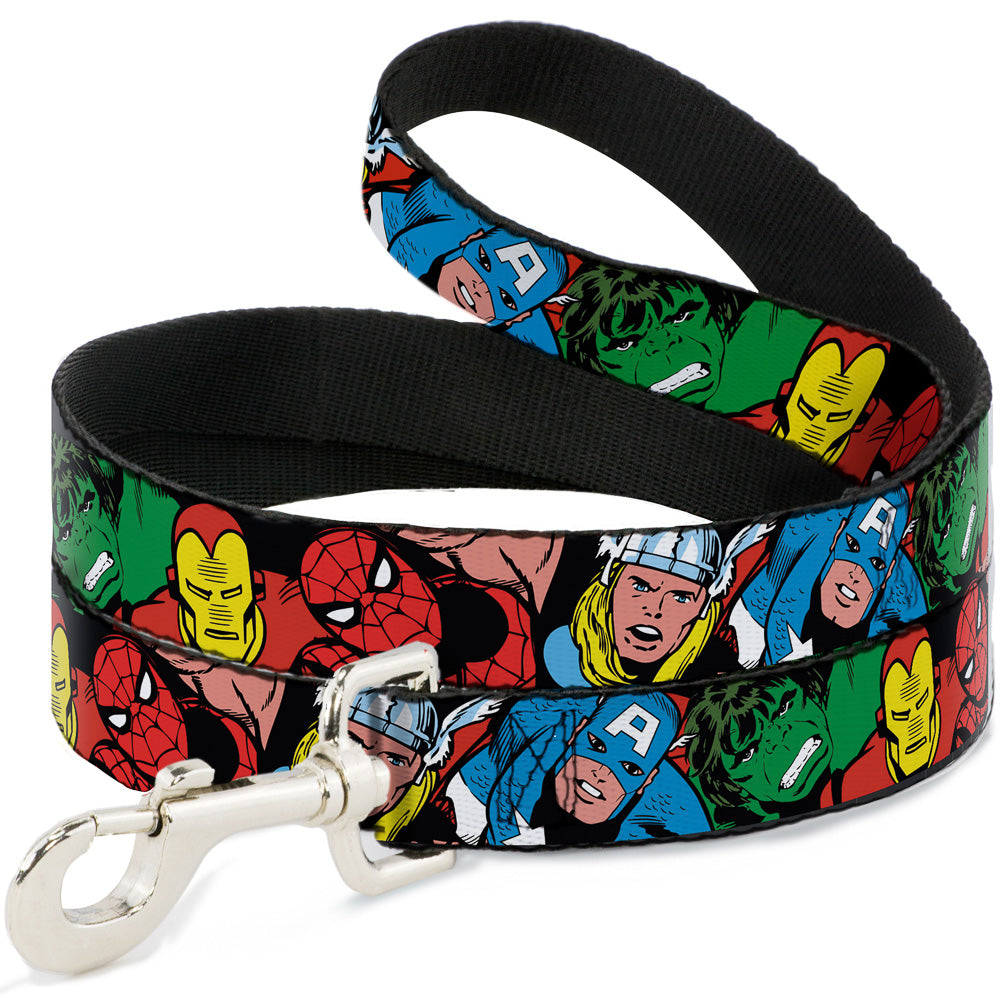 Dog Leash - 5-Marvel Characters Black Dog Leashes Marvel Comics
