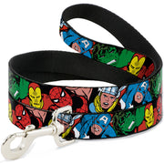 Dog Leash - 5-Marvel Characters Black Dog Leashes Marvel Comics