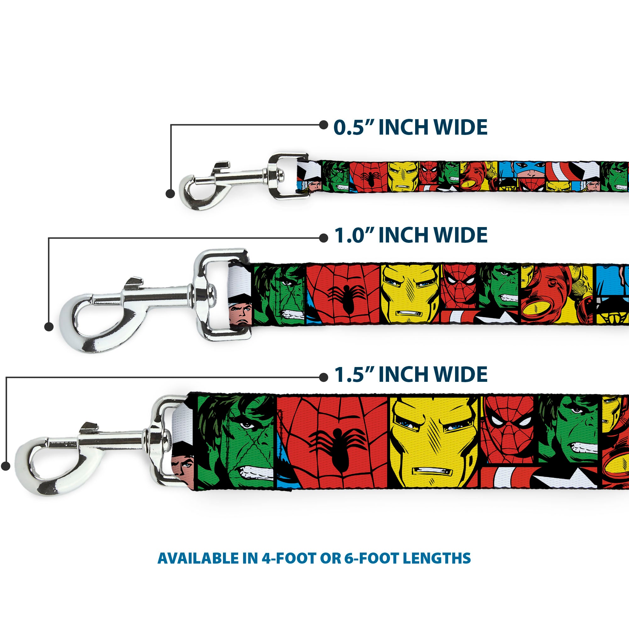 Dog Leash - Marvel Superhero Comic Blocks Dog Leashes Marvel Comics