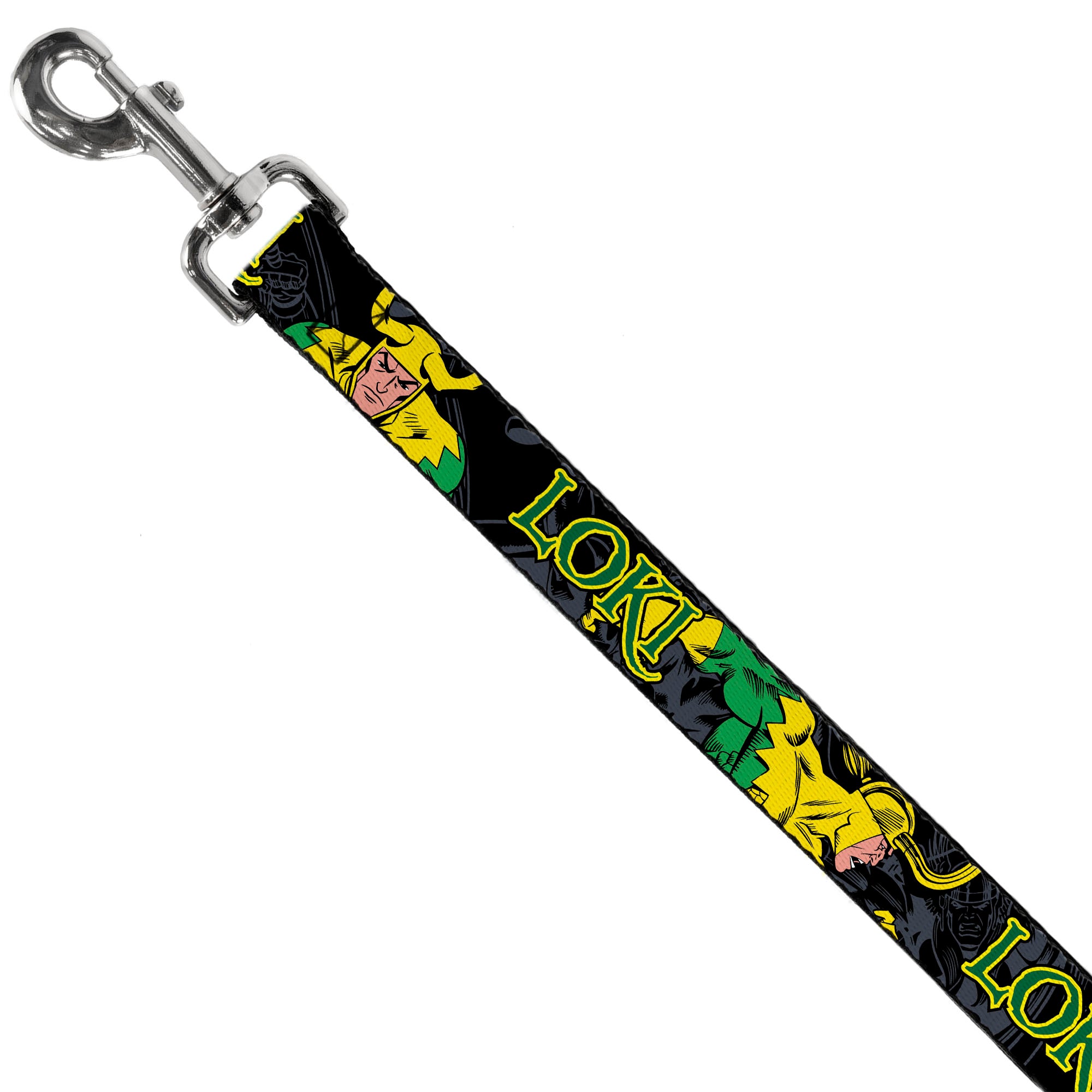 Dog Leash - LOKI in Action Black/Gray/Yellow/Green Dog Leashes Marvel Comics