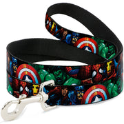 Dog Leash - Marvel Universe Superheroes Stacked Dog Leashes Marvel Comics