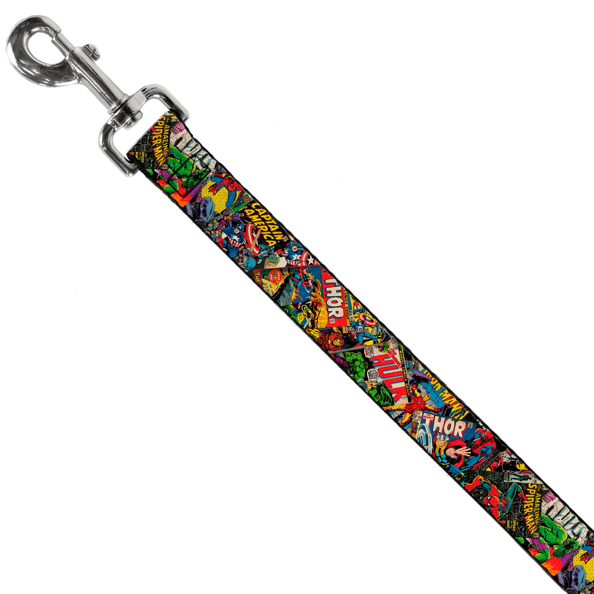 Dog Leash - Retro Marvel Comic Books Stacked CLOSE-UP Dog Leashes Marvel Comics