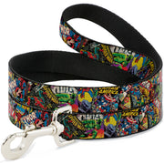 Dog Leash - Retro Marvel Comic Books Stacked CLOSE-UP Dog Leashes Marvel Comics