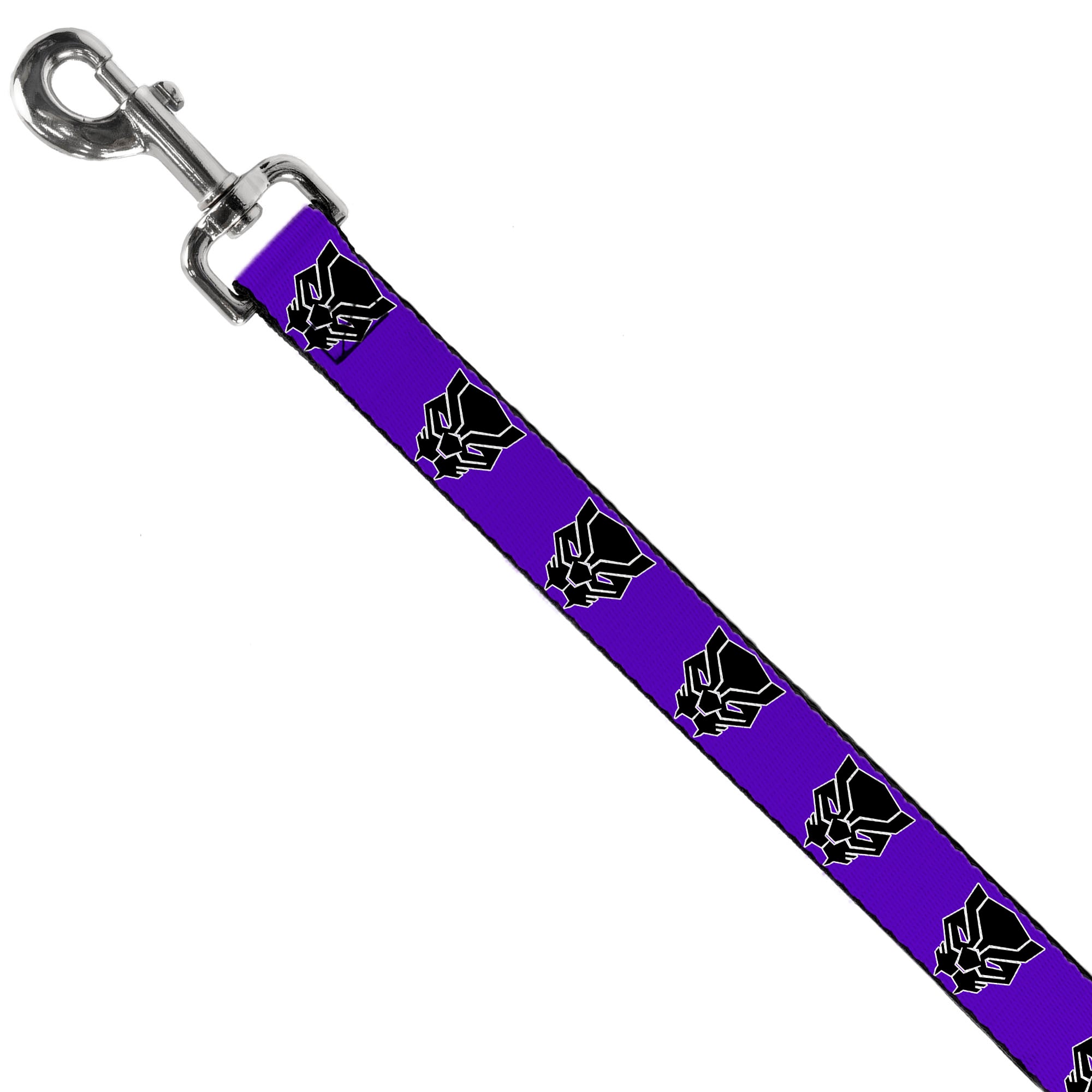 Dog Leash - Black Panther Avengers Icon Purple/White/Black Dog Leashes Marvel Comics