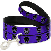 Dog Leash - Black Panther Avengers Icon Purple/White/Black Dog Leashes Marvel Comics
