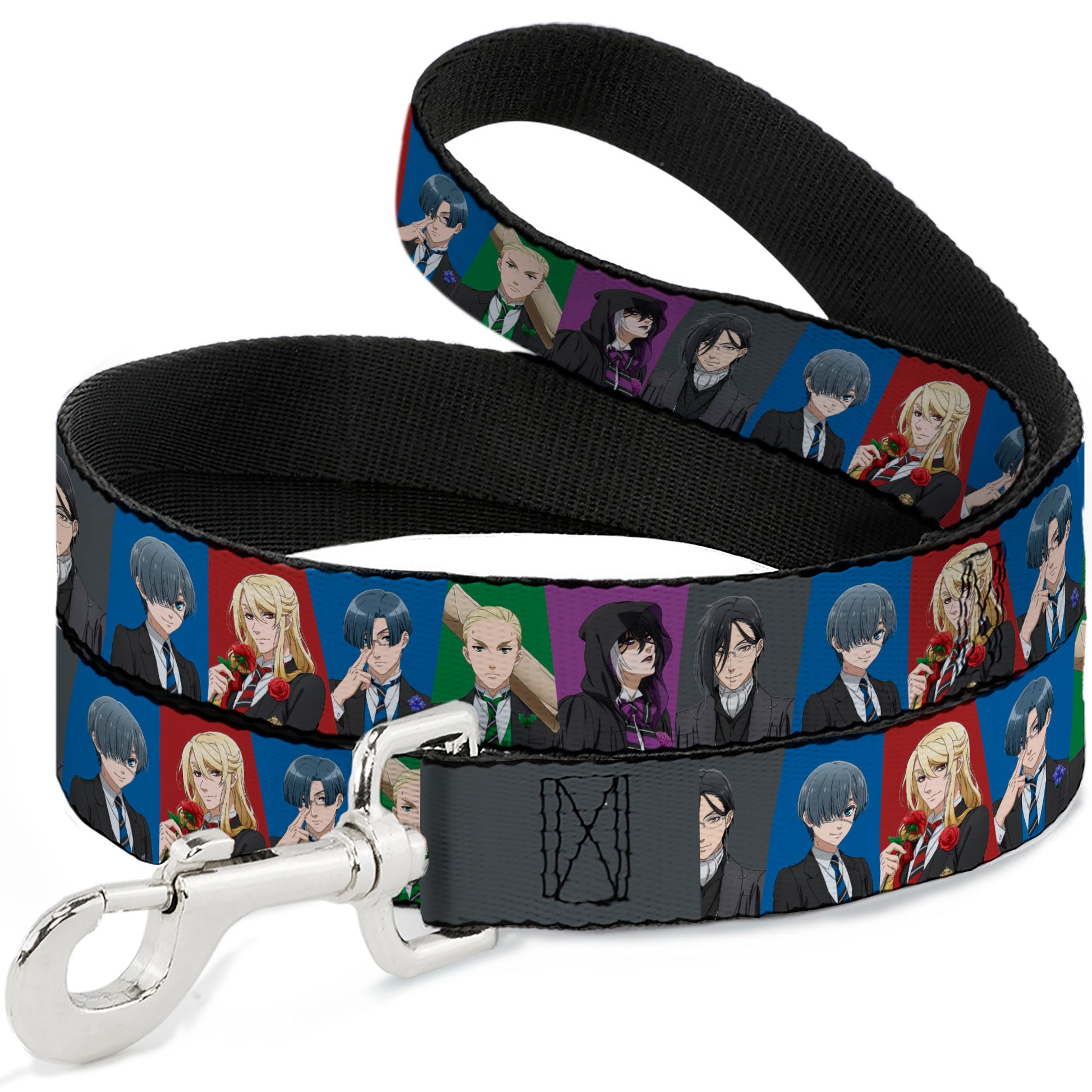 Dog Leash - Black Butler Six Character Pose Blocks Multi Color Dog Leashes Black Butler