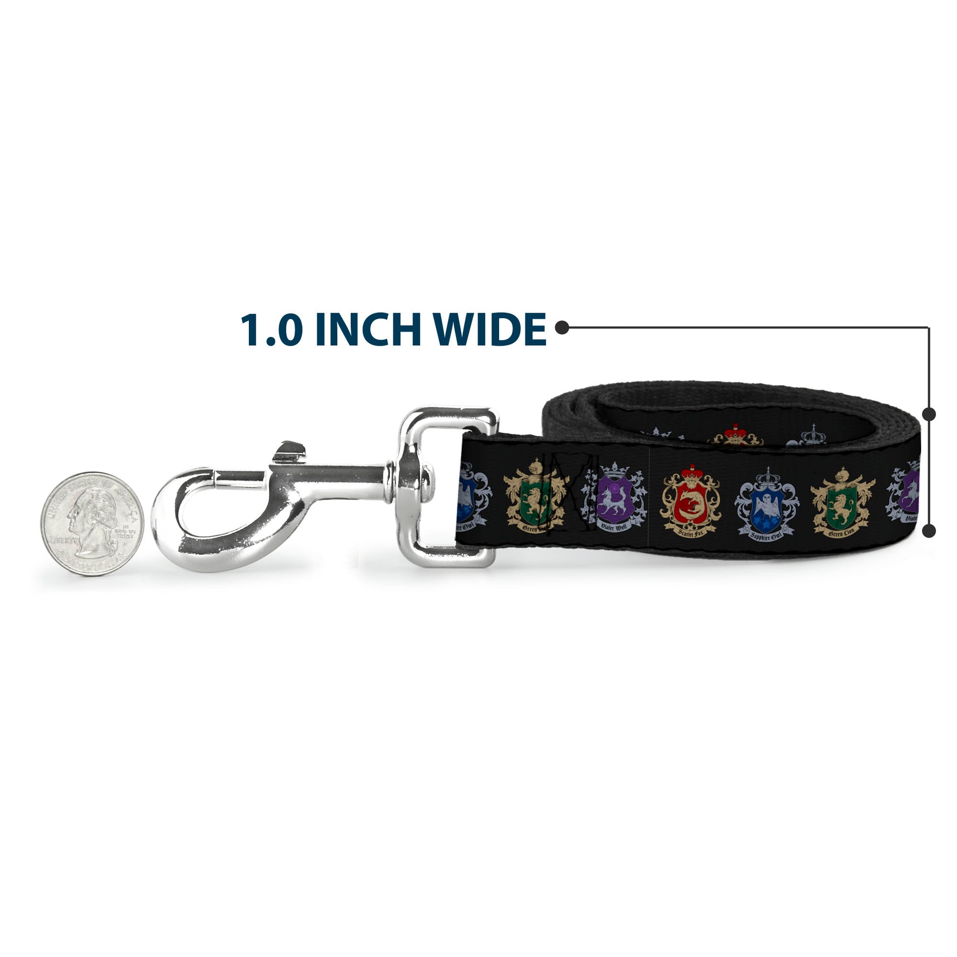 Dog Leash - Black Butler Public School Arc House Crest Icons Black Dog Leashes Black Butler