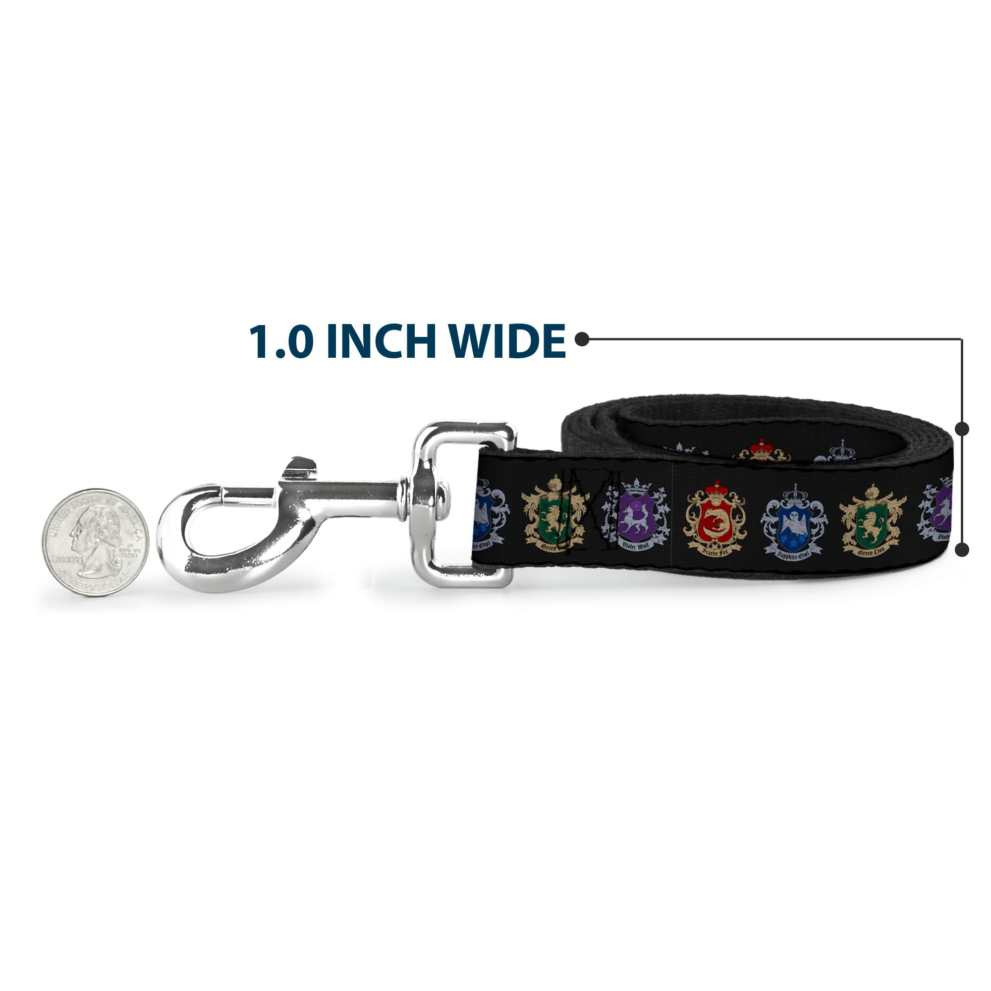 Dog Leash - Black Butler Public School Arc House Crest Icons Black Dog Leashes Black Butler