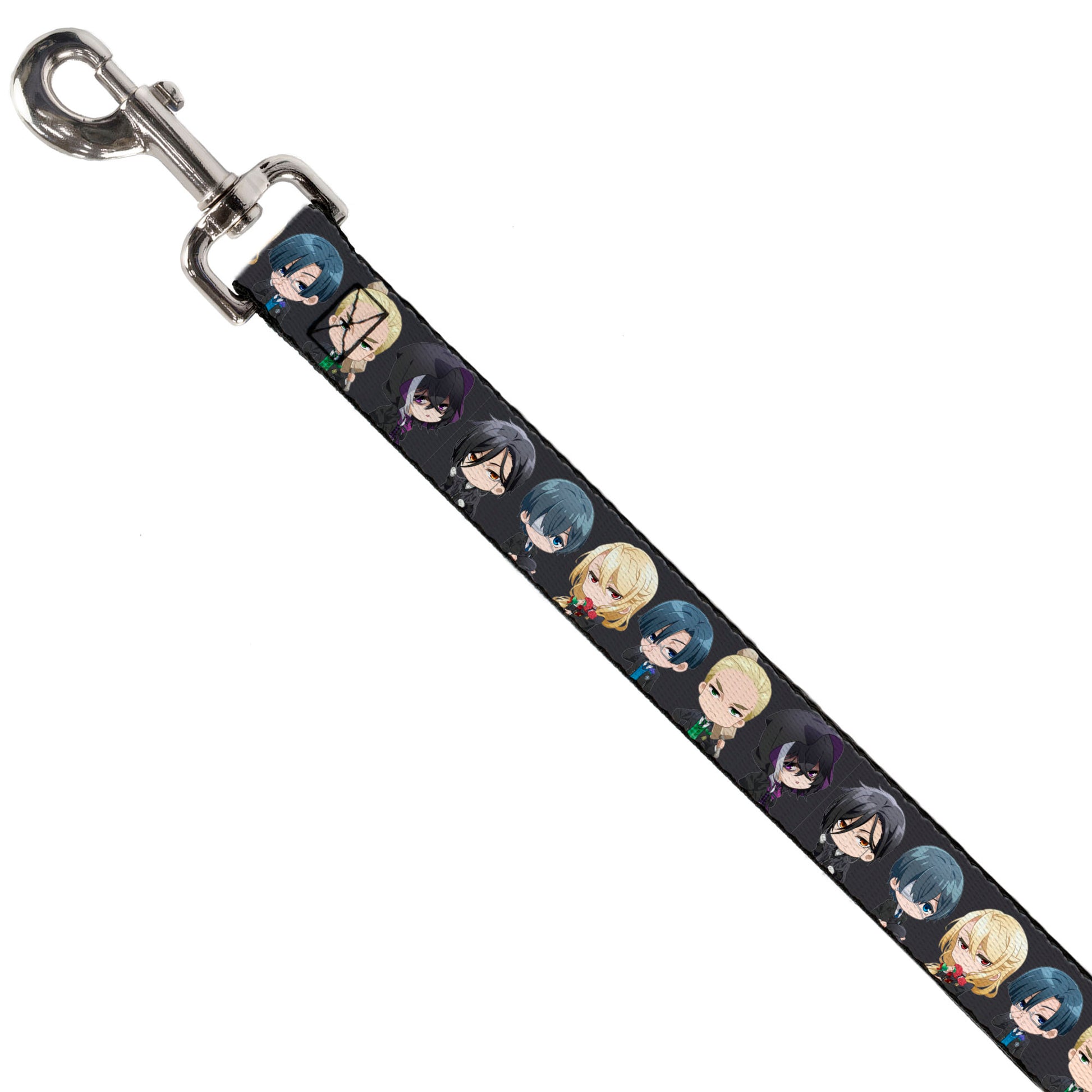 Dog Leash - Black Butler Six Chibi Characters Poses Black Dog Leashes Black Butler