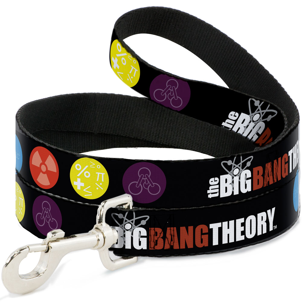 Dog Leash - THE BIG BANG THEORY DNA/Atom/E/Radiation Black Dog Leashes The Big Bang Theory