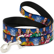 Dog Leash - The Big Bang Theory Superhero Characters Group Blue Dot Fade Dog Leashes The Big Bang Theory