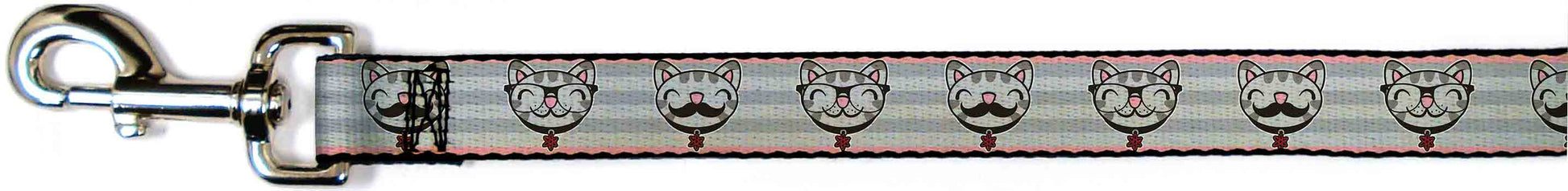 Dog Leash - Soft Kitty Nerd/Mustacho Expressions Stripe Grays Dog Leashes The Big Bang Theory