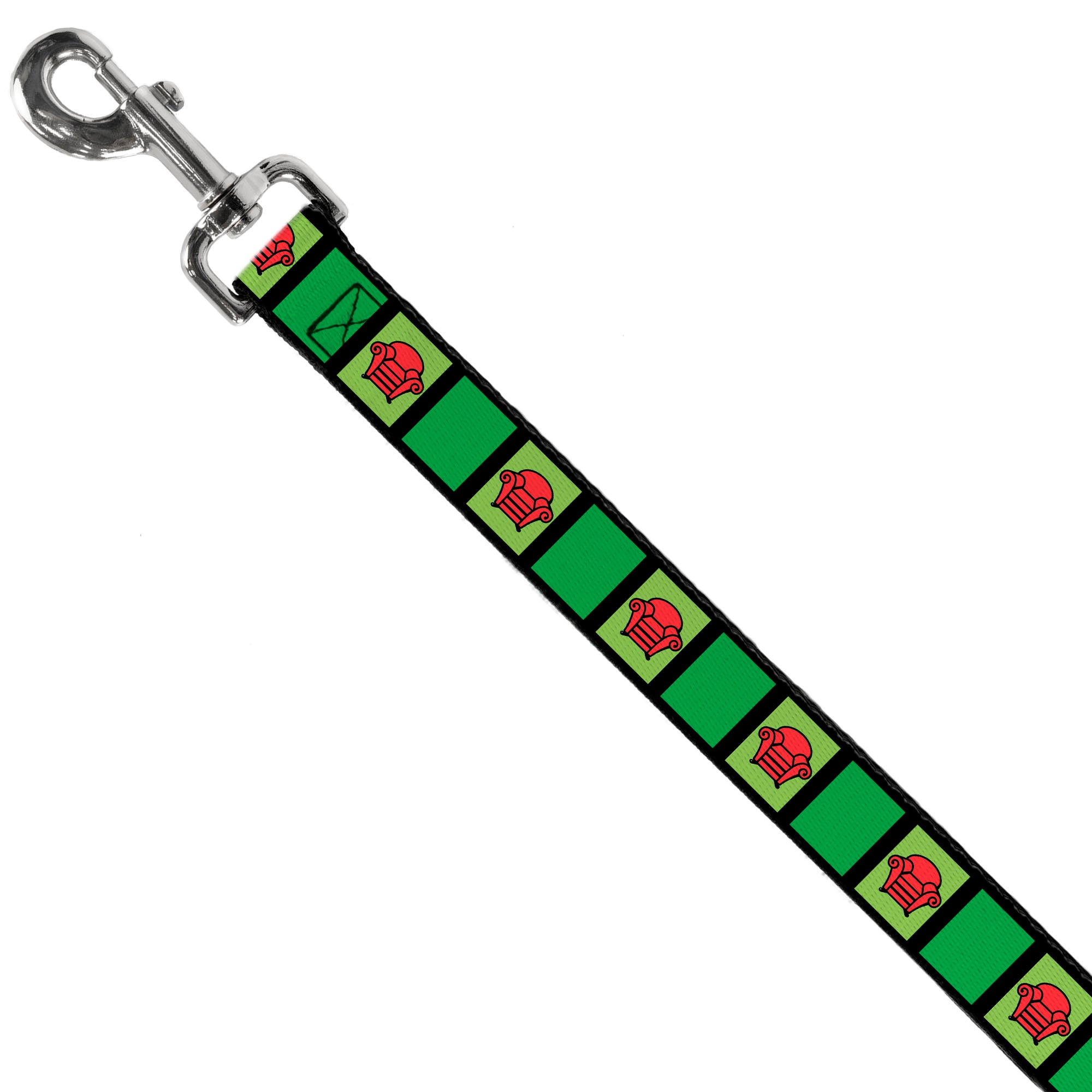 Dog Leash - Blue's Clues Steve's Stripe and Thinking Chair Black/Greens/Red Dog Leashes Blue's Clues