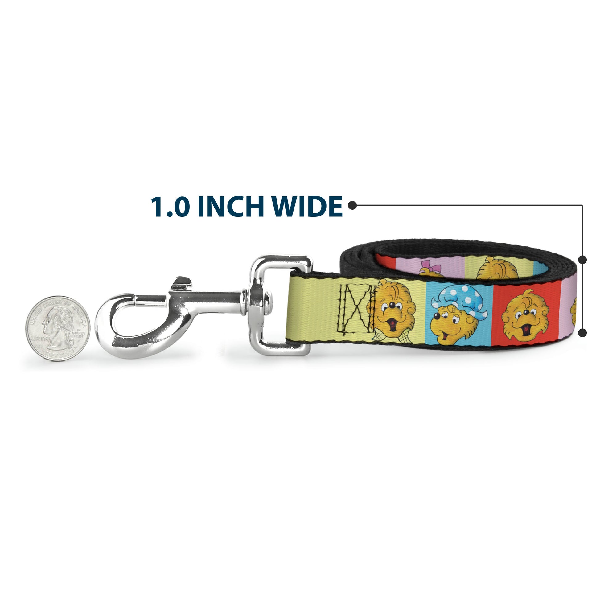 Dog Leash - The Berenstain Bears Smiling Face Blocks Multi Color Dog Leashes The Berenstain Bears