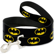 Dog Leash - Batman Shield Black/Yellow Dog Leashes DC Comics