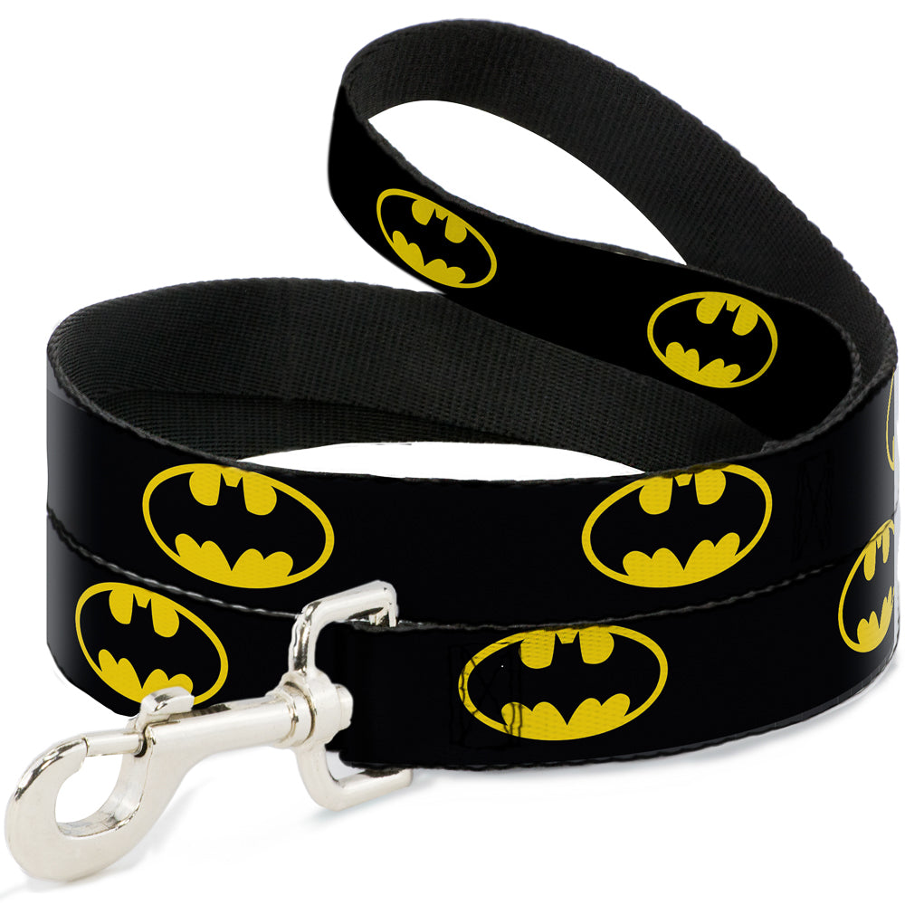 Dog Leash - Batman Shield Black/Yellow Dog Leashes DC Comics