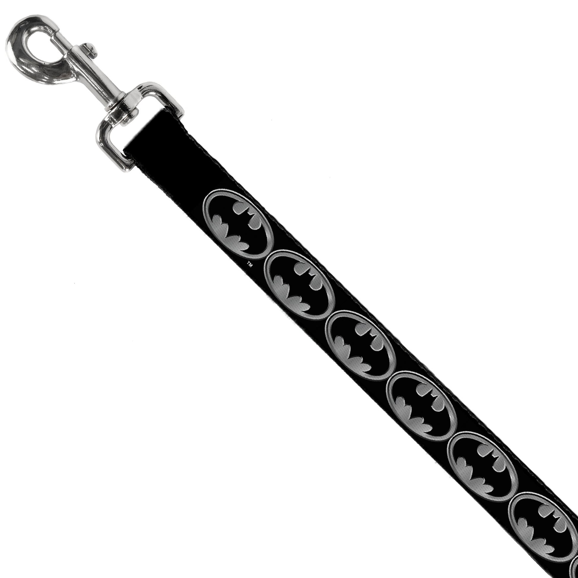 Dog Leash - Batman Shield Black/Silver Dog Leashes DC Comics