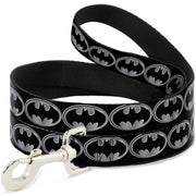 Dog Leash - Batman Shield Black/Silver Dog Leashes DC Comics