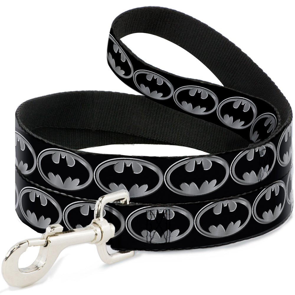 Dog Leash - Batman Shield Black/Silver Dog Leashes DC Comics
