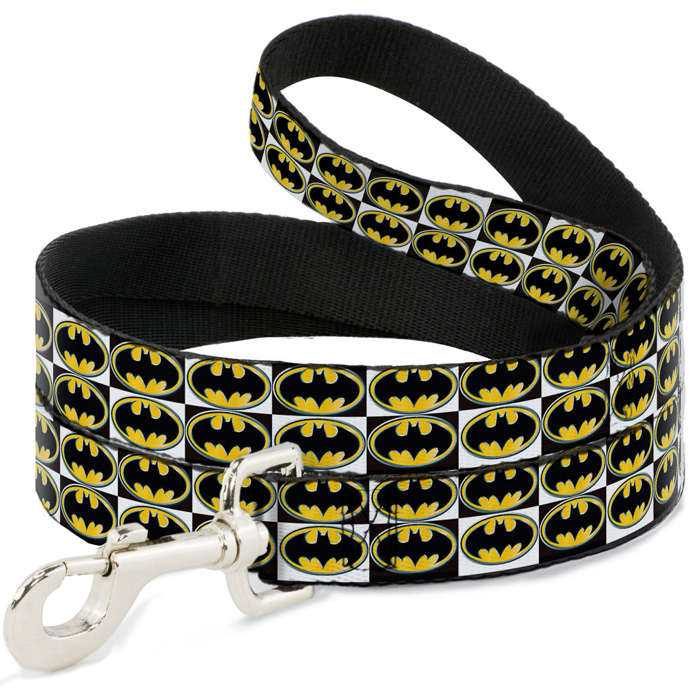 Dog Leash - Batman Shield Checkers Dog Leashes DC Comics
