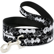 Dog Leash - Batman Outlines Black/White Dog Leashes DC Comics