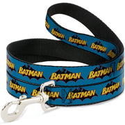 Dog Leash - Vintage Batman Logo Blue Dog Leashes DC Comics