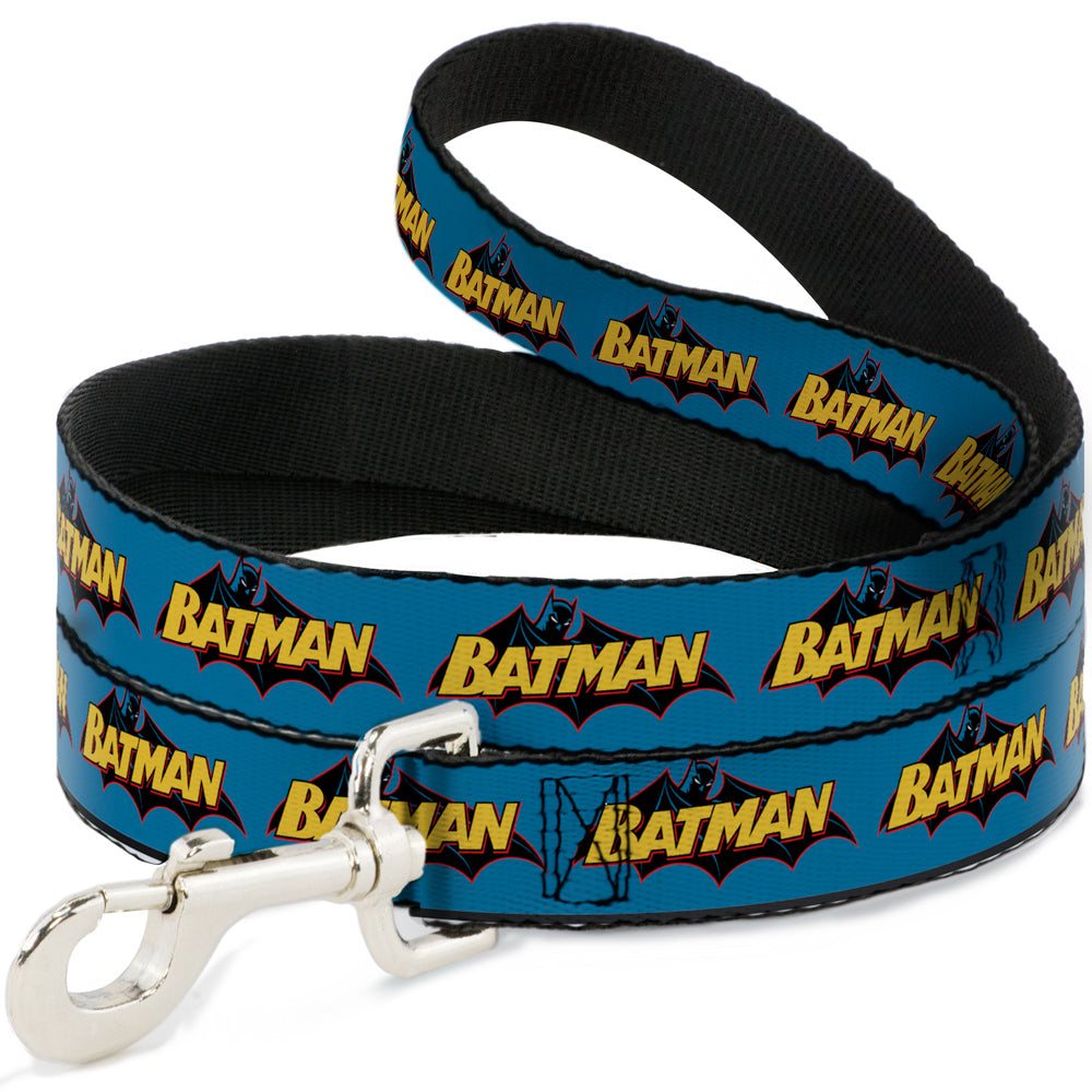 Dog Leash - Vintage Batman Logo Blue Dog Leashes DC Comics