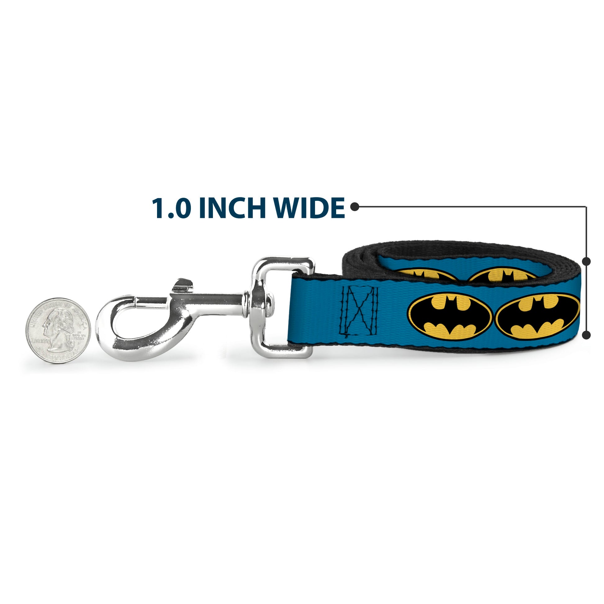 Dog Leash - Bat Signal-3 Blue/Black/Yellow Dog Leashes DC Comics