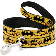 Dog Leash - Vintage Batman Logo & Bat Signal-3 Yellow Dog Leashes DC Comics