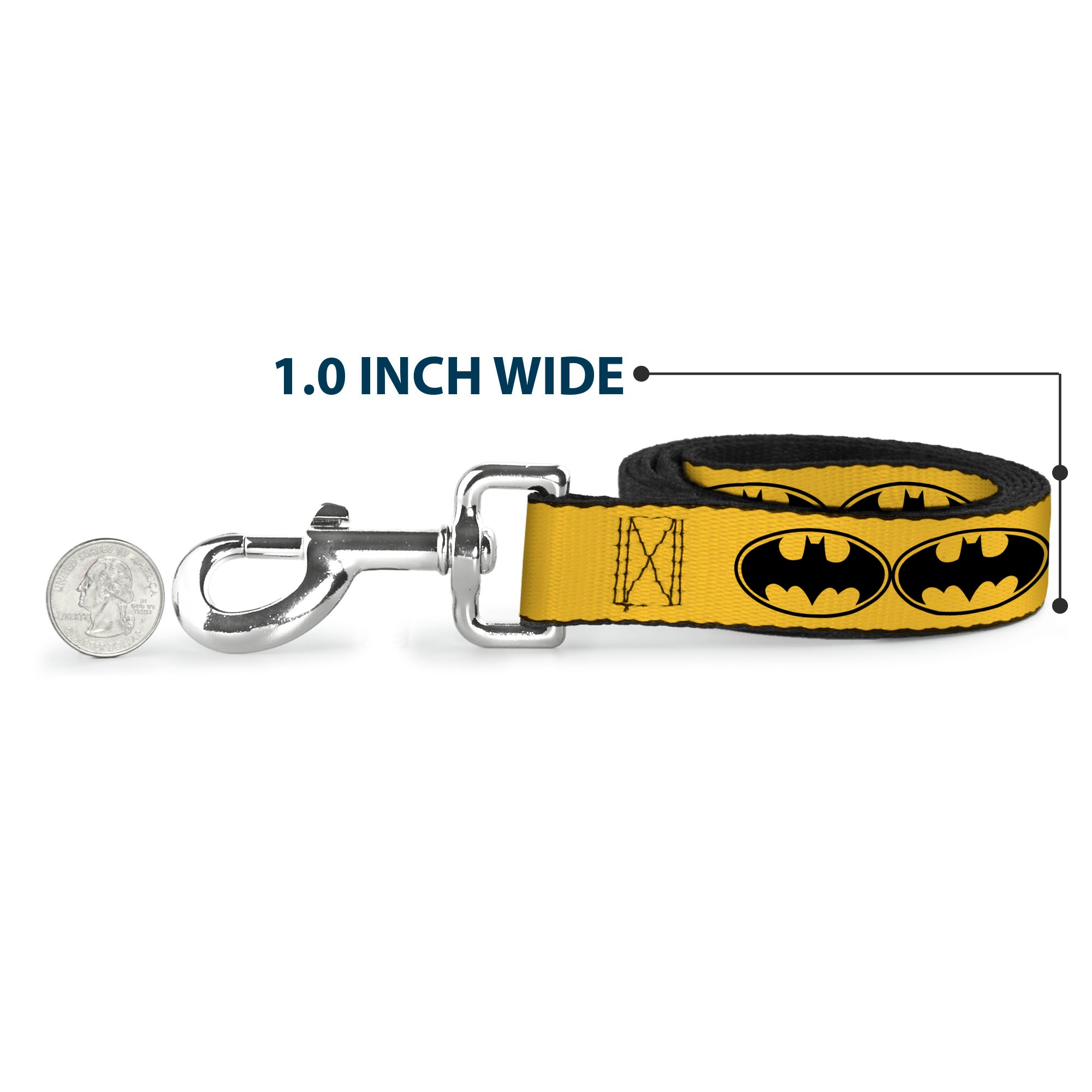 Dog Leash - Bat Signal-3 Yellow/Black/Yellow Dog Leashes DC Comics