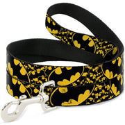 Dog Leash - Bat Signals Stacked w/CLOSE-UP Yellow/Black Dog Leashes DC Comics