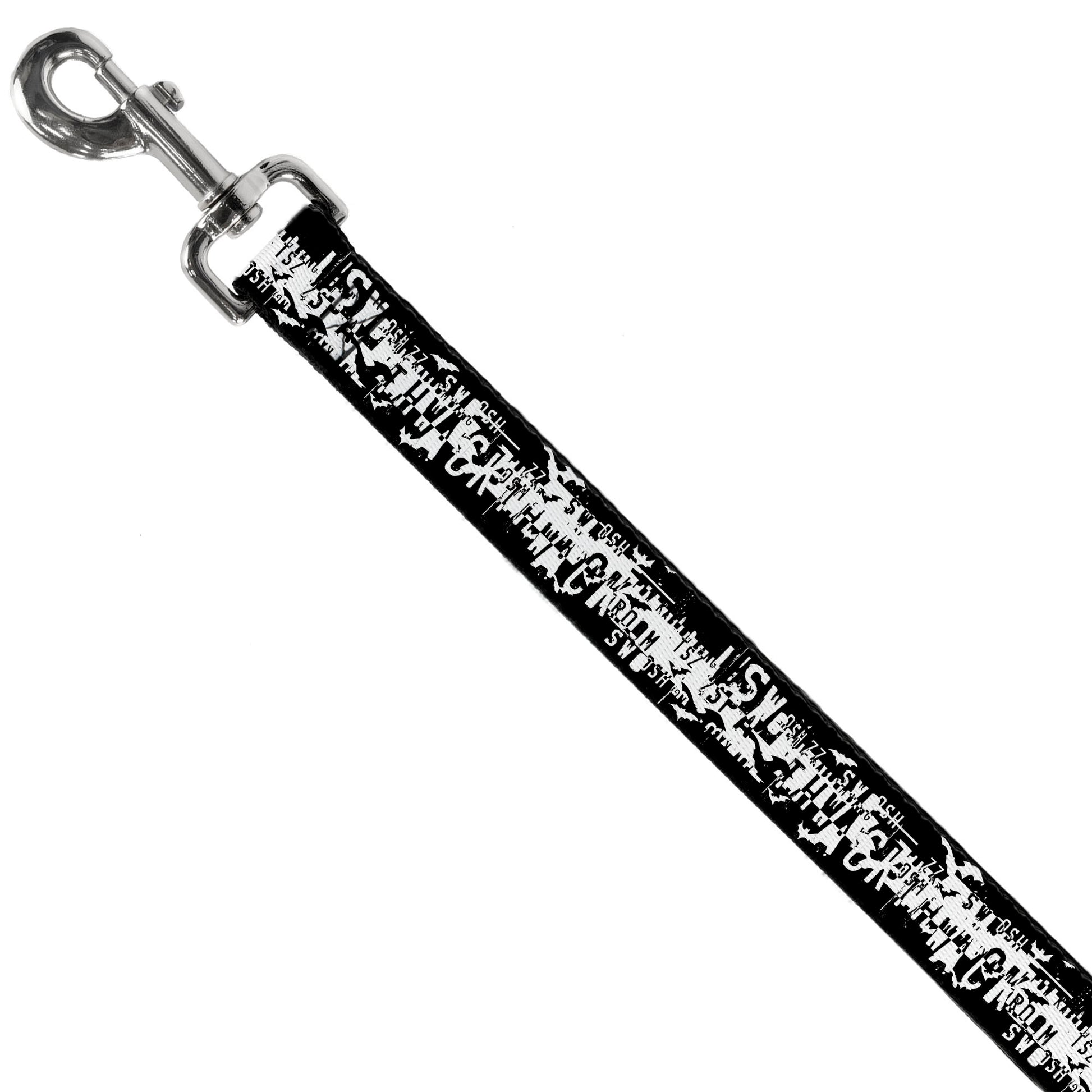Dog Leash - Batman Action Verbiage Black/White Dog Leashes DC Comics
