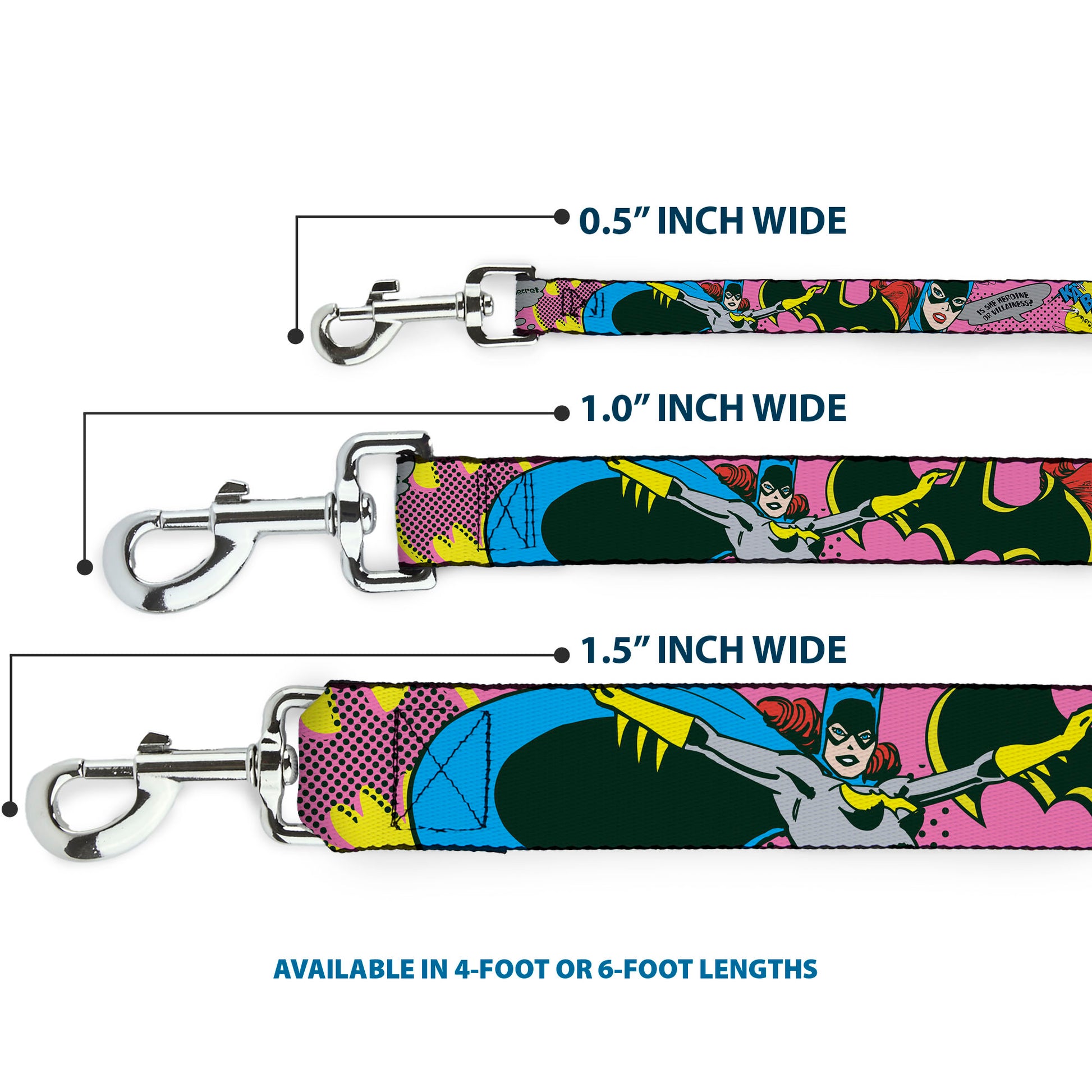 Dog Leash - BATGIRL-IS SHE HERO OR VILLAIN? w/Batgirl in Action Dog Leashes DC Comics