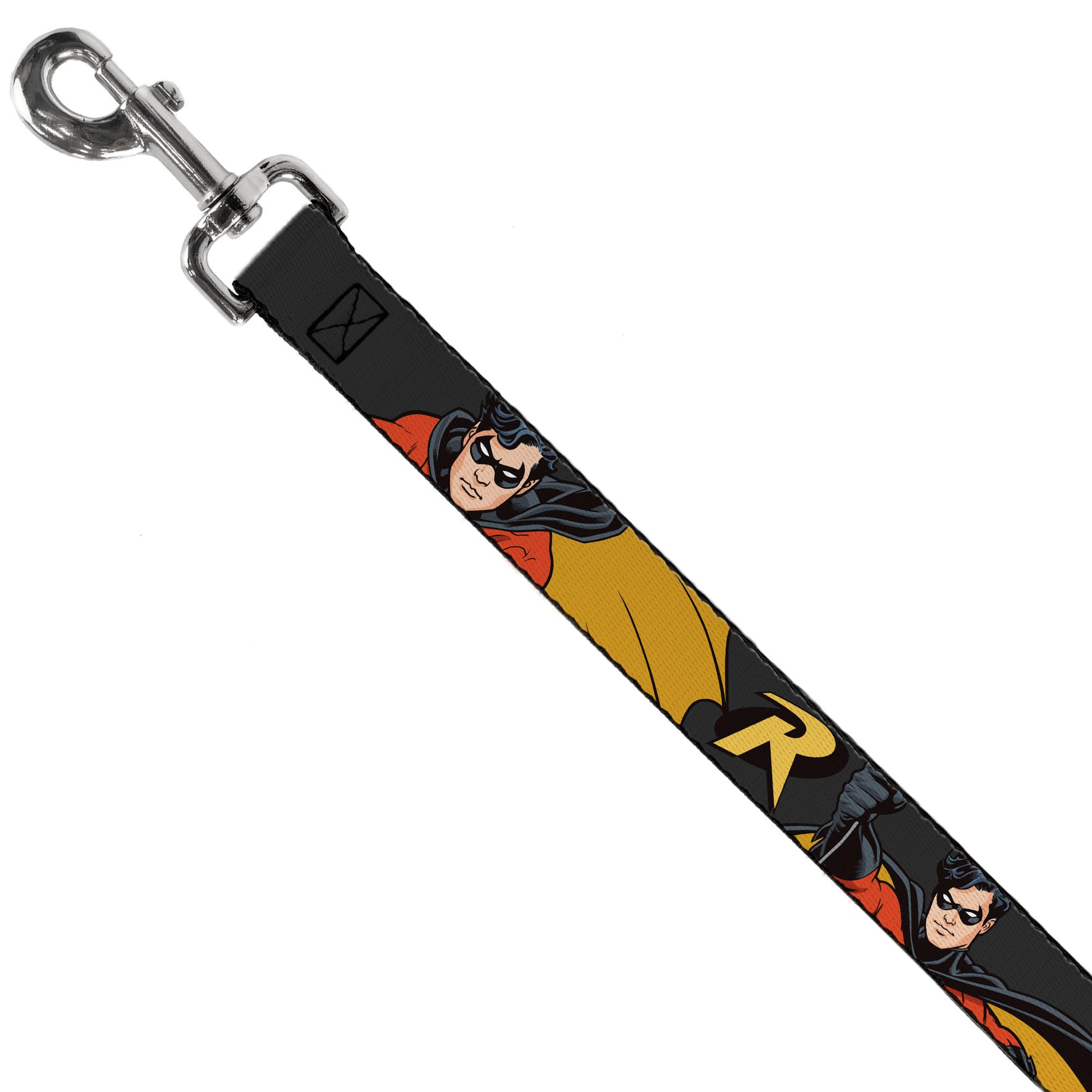 Dog Leash - ROBIN Red/Black Poses Gray Dog Leashes DC Comics