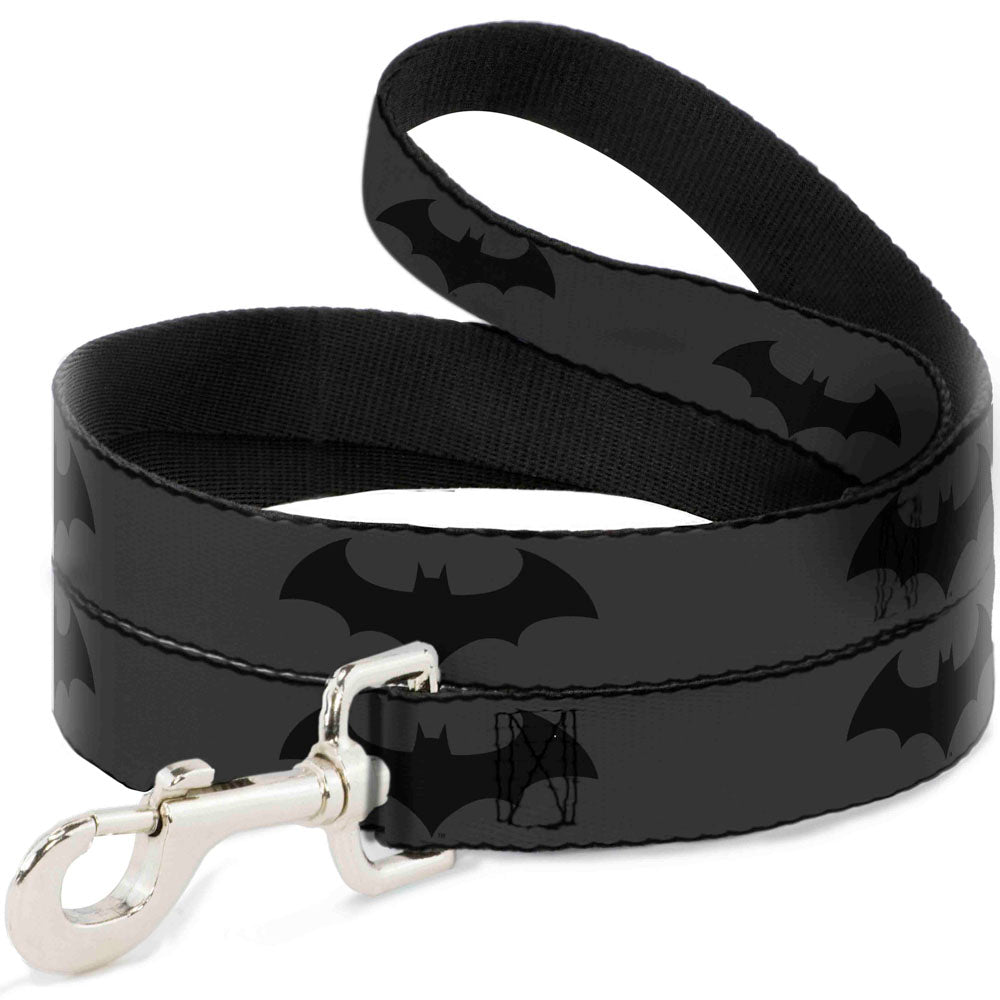 Dog Leash - Retro Bat Logo Gray/Black Dog Leashes DC Comics