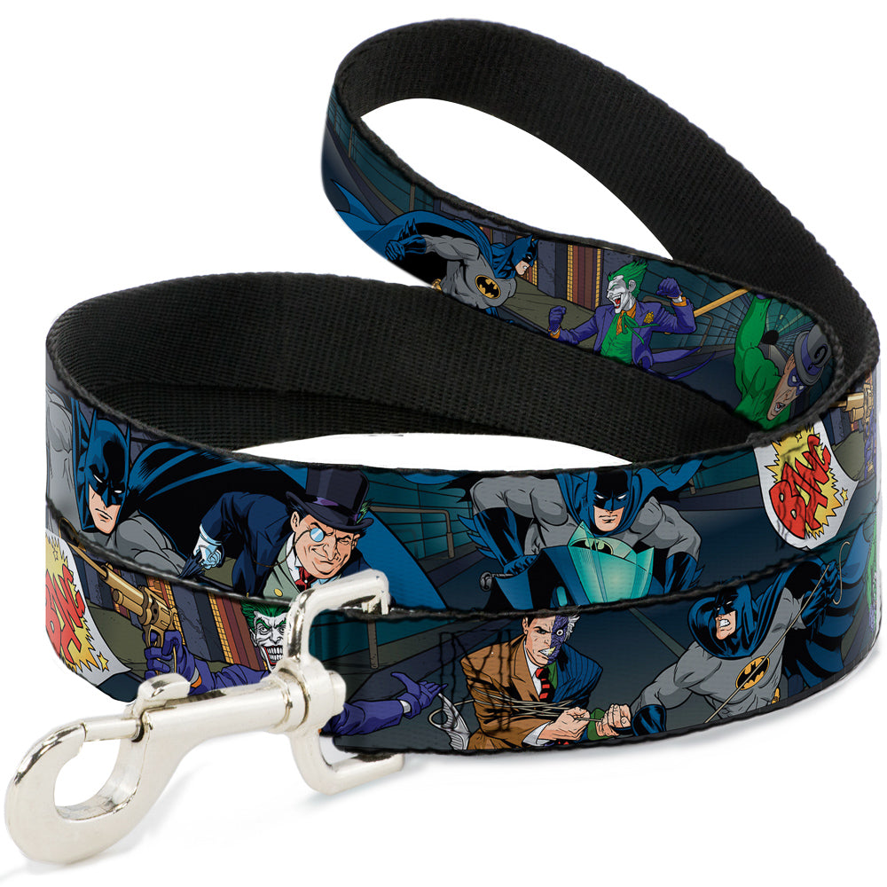 Dog Leash - Batman Battling Villains in Tunnel Dog Leashes DC Comics