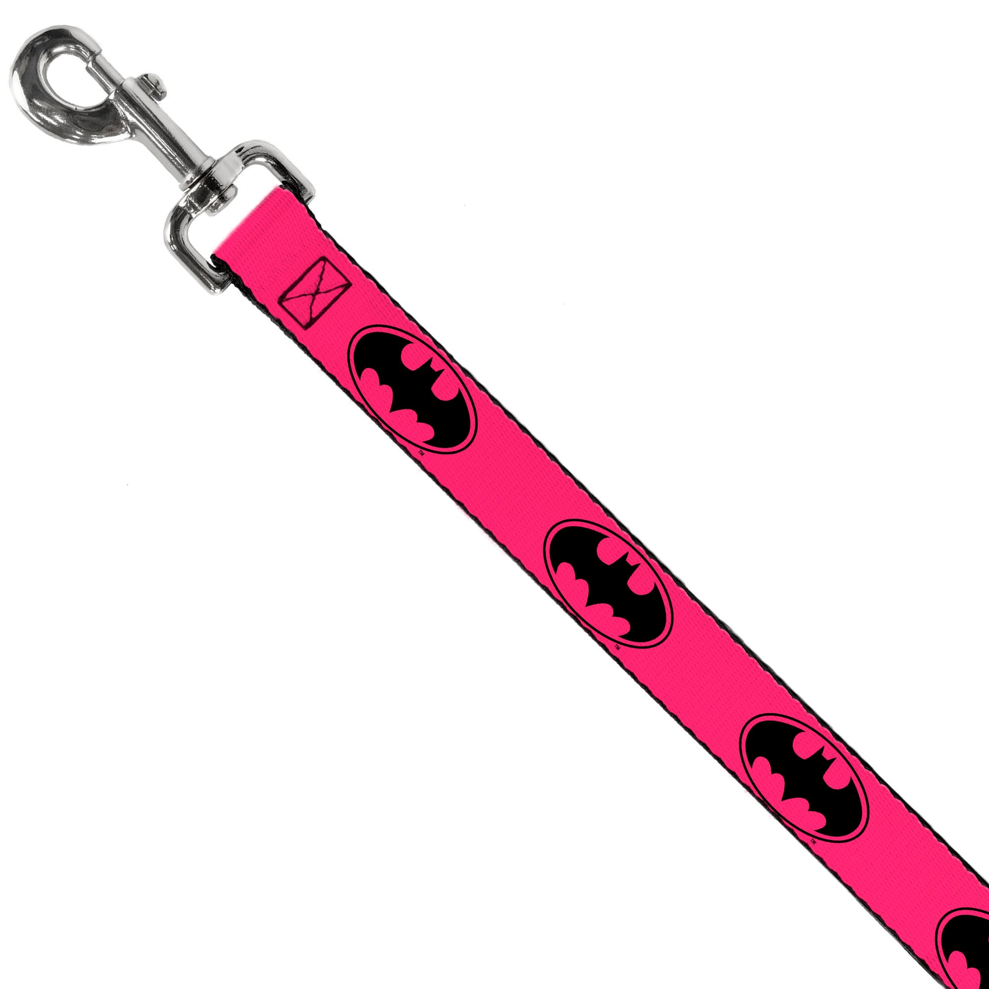 Dog Leash - Bat Signal-3 Fuchsia/Black/Fuchsia Dog Leashes DC Comics