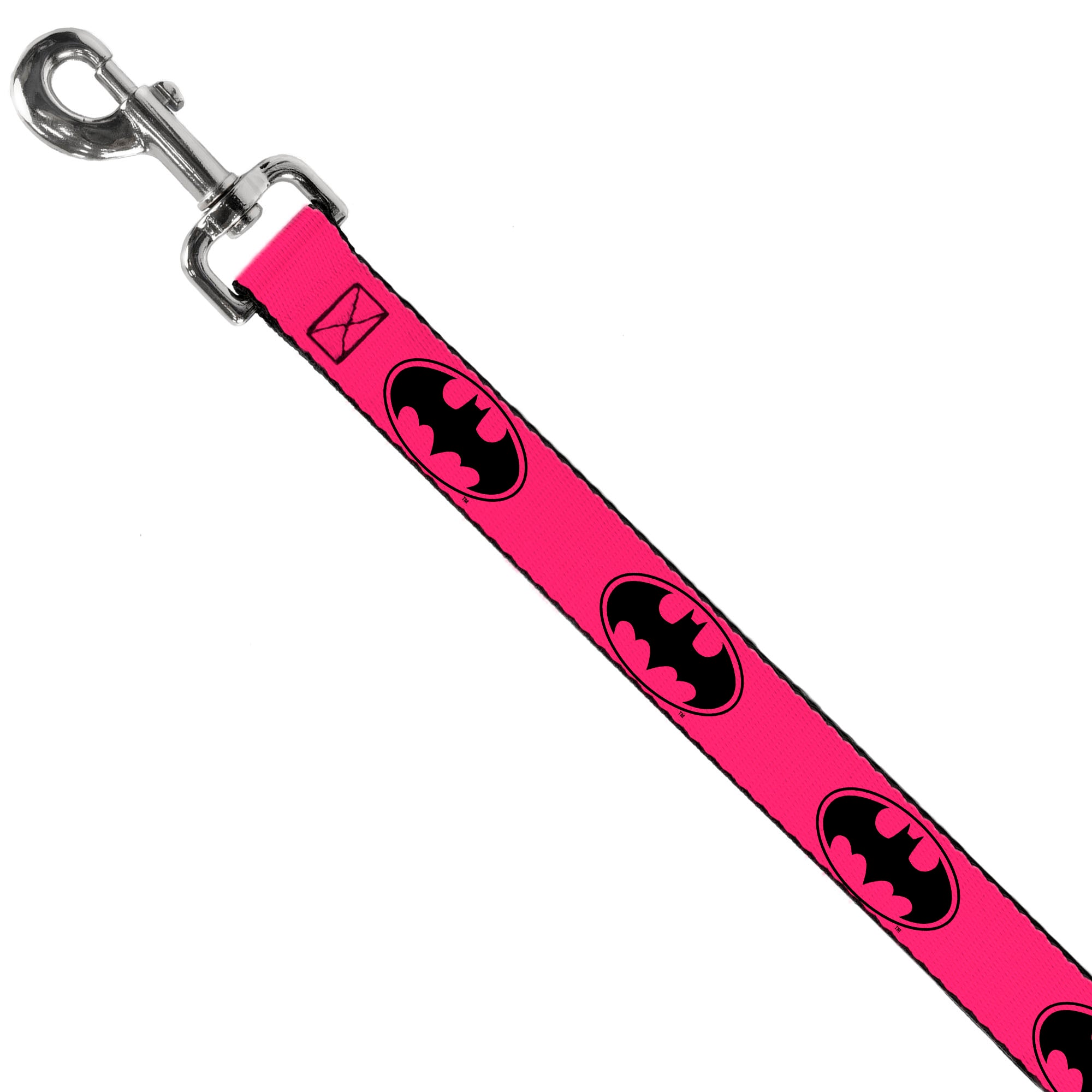 Dog Leash - Bat Signal-3 Fuchsia/Black/Fuchsia Dog Leashes DC Comics