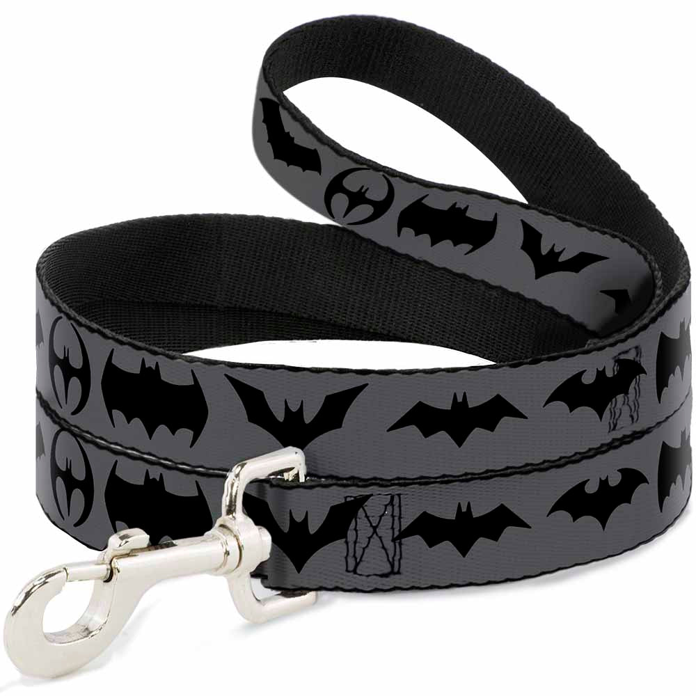 Dog Leash - Bat Logo Transitions Gray/Black Dog Leashes DC Comics
