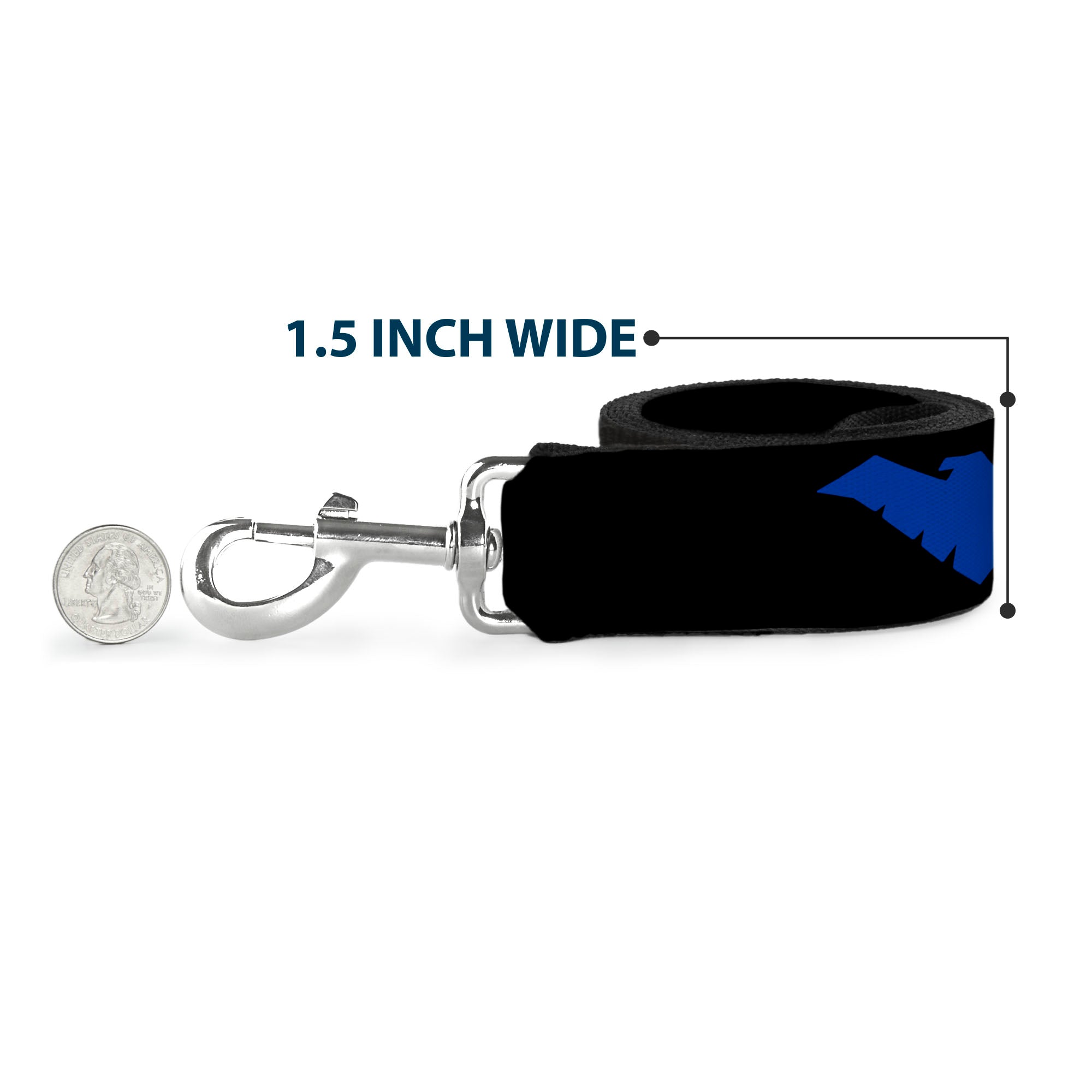 Dog Leash - Nightwing Logo Black/Blue Dog Leashes DC Comics