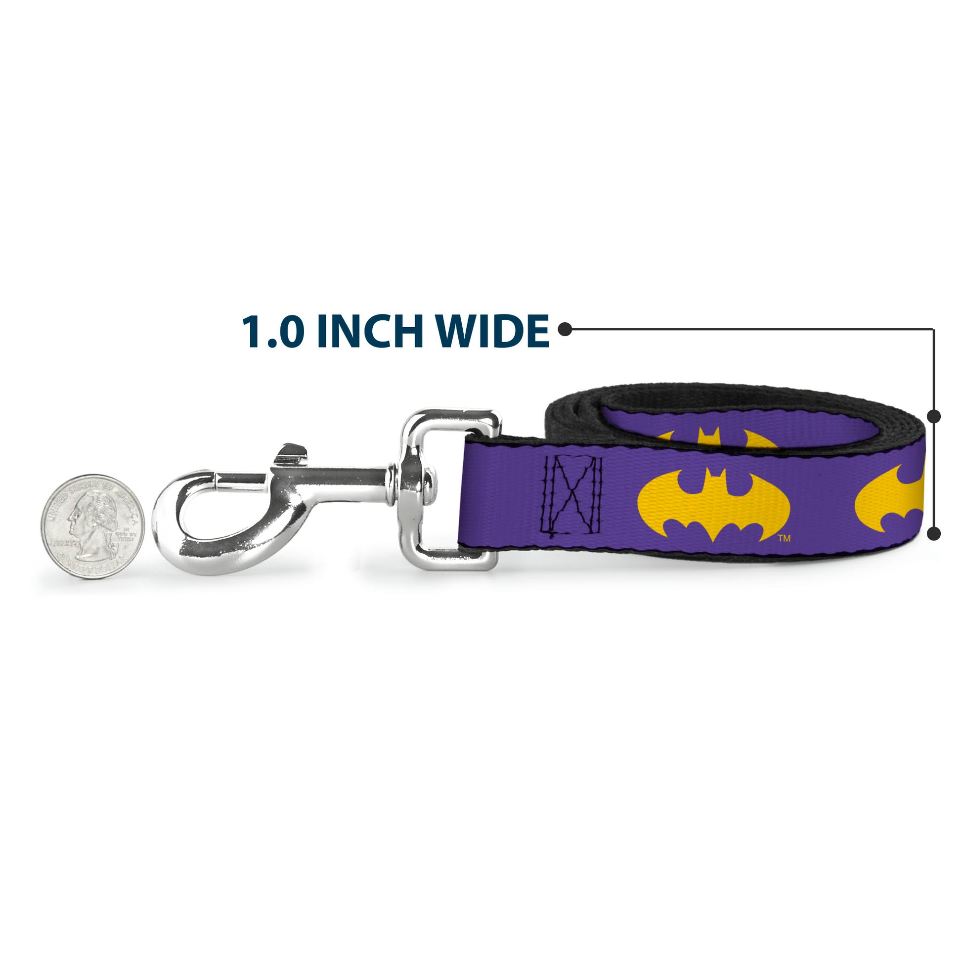 Dog Leash - Batman Signal Purple/Yellow Dog Leashes DC Comics