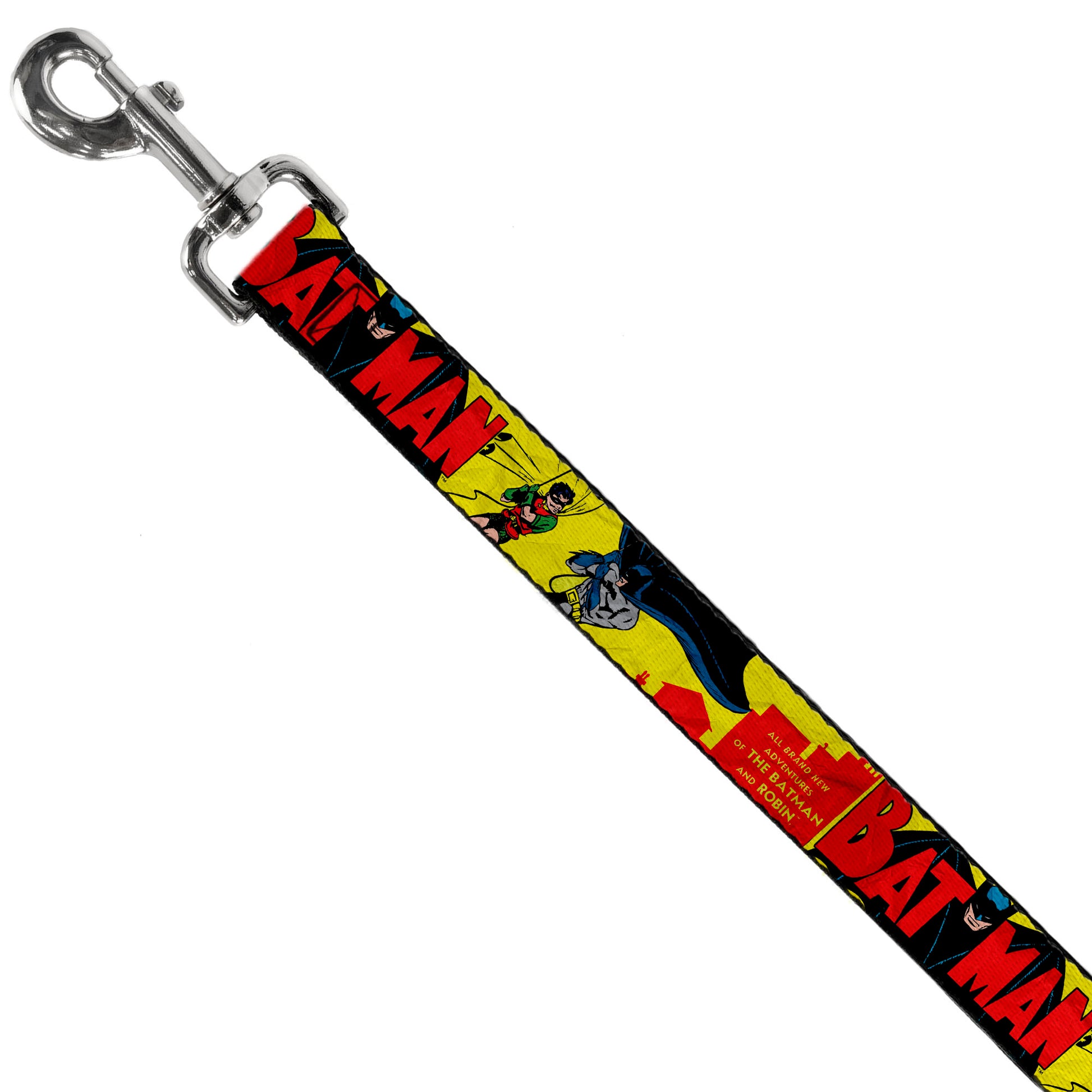 Dog Leash - Classic BATMAN Issue #1 Robin & Batman Cover Pose Yellow/Red Dog Leashes DC Comics