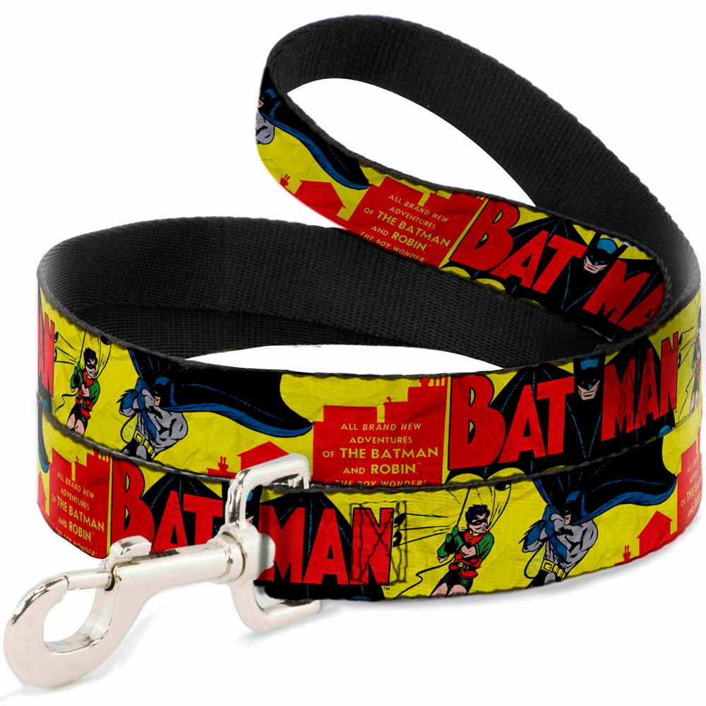 Dog Leash - Classic BATMAN Issue #1 Robin & Batman Cover Pose Yellow/Red Dog Leashes DC Comics