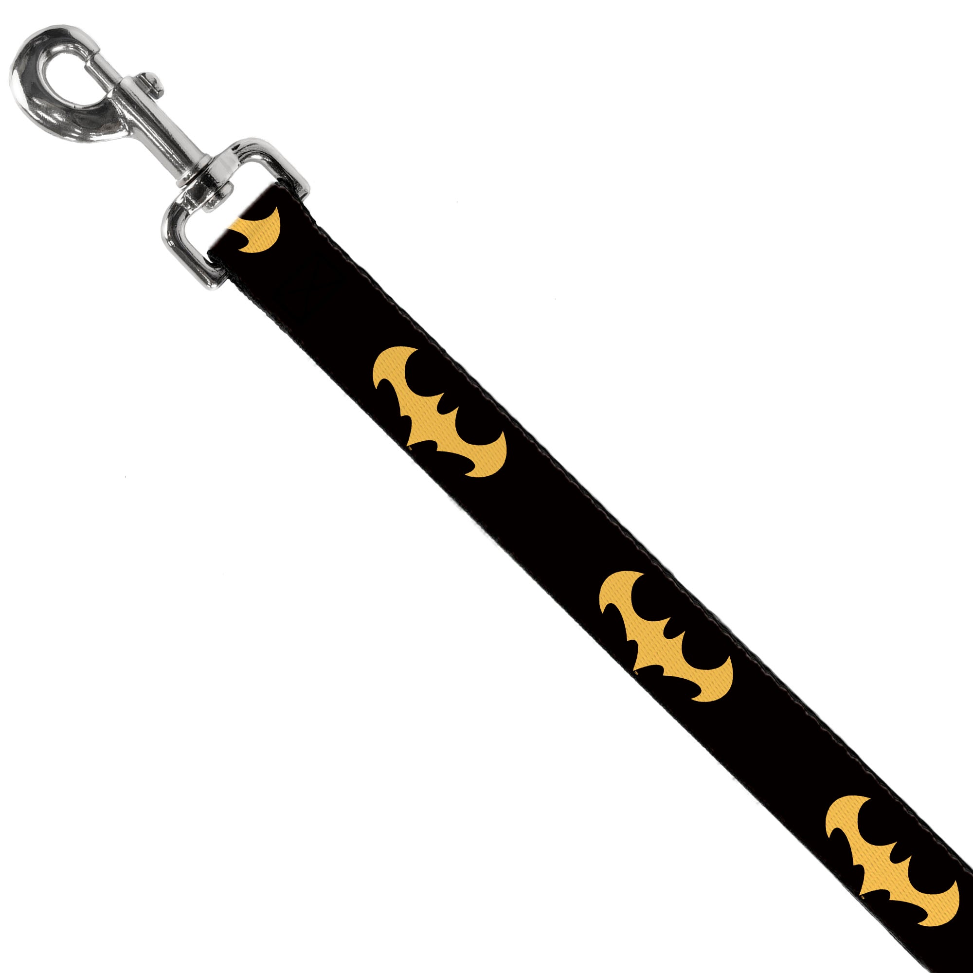Dog Leash - DC League of Super-Pets Batman Bat Logo Black/Yellow Dog Leashes DC Comics
