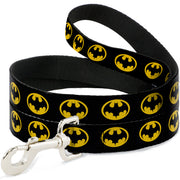 Dog Leash - Batman 1989 Logo Black/Yellow Dog Leashes DC Comics