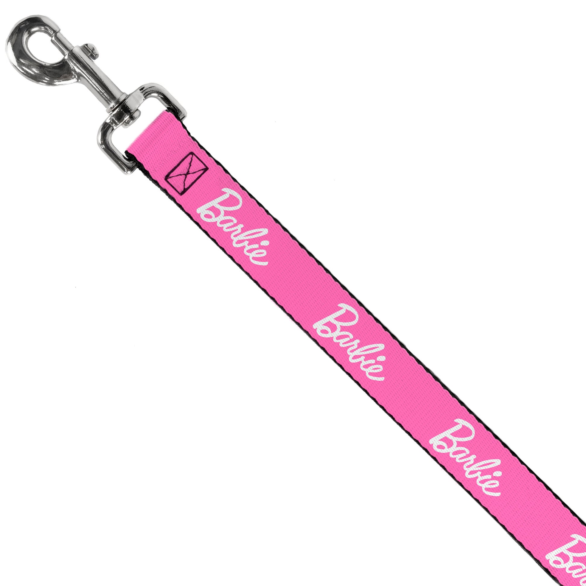 Dog Leash - BARBIE Script Signature Logo Pink/White Dog Leashes Barbie