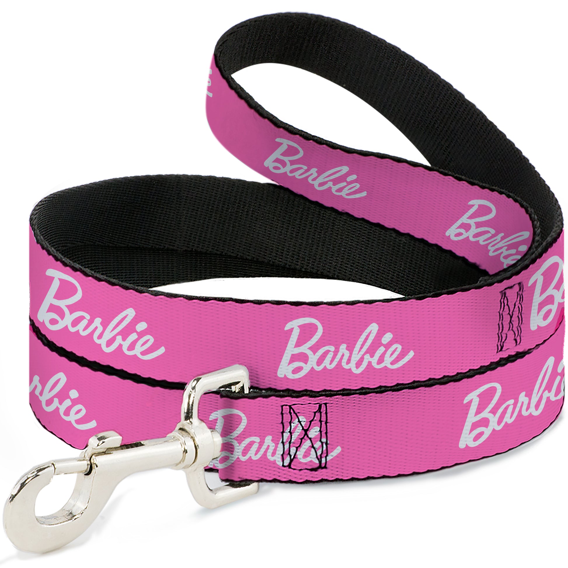 Dog Leash - BARBIE Script Signature Logo Pink/White Dog Leashes Barbie