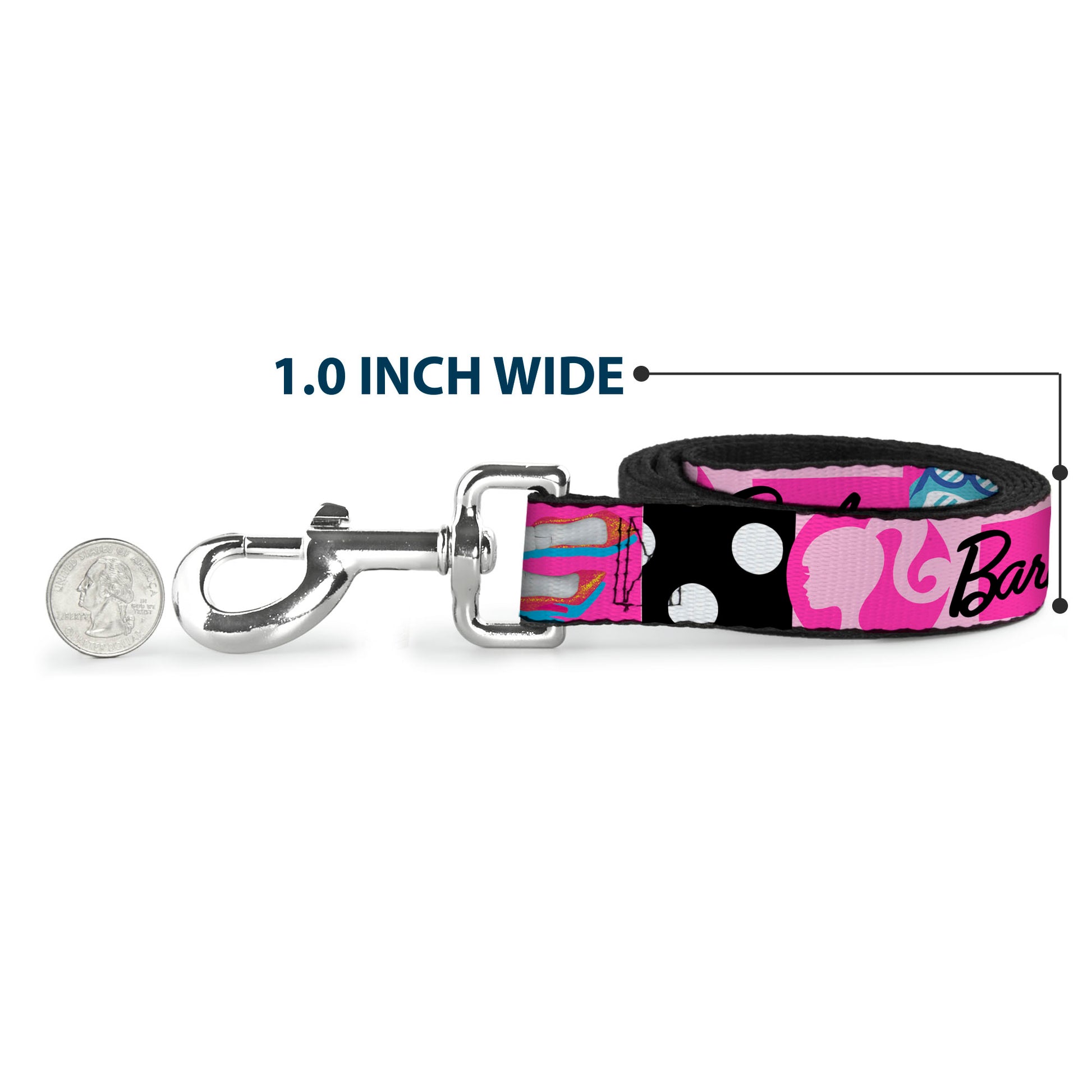 Dog Leash - BARBIE Accessory Icons Collage Multi Color Dog Leashes Barbie