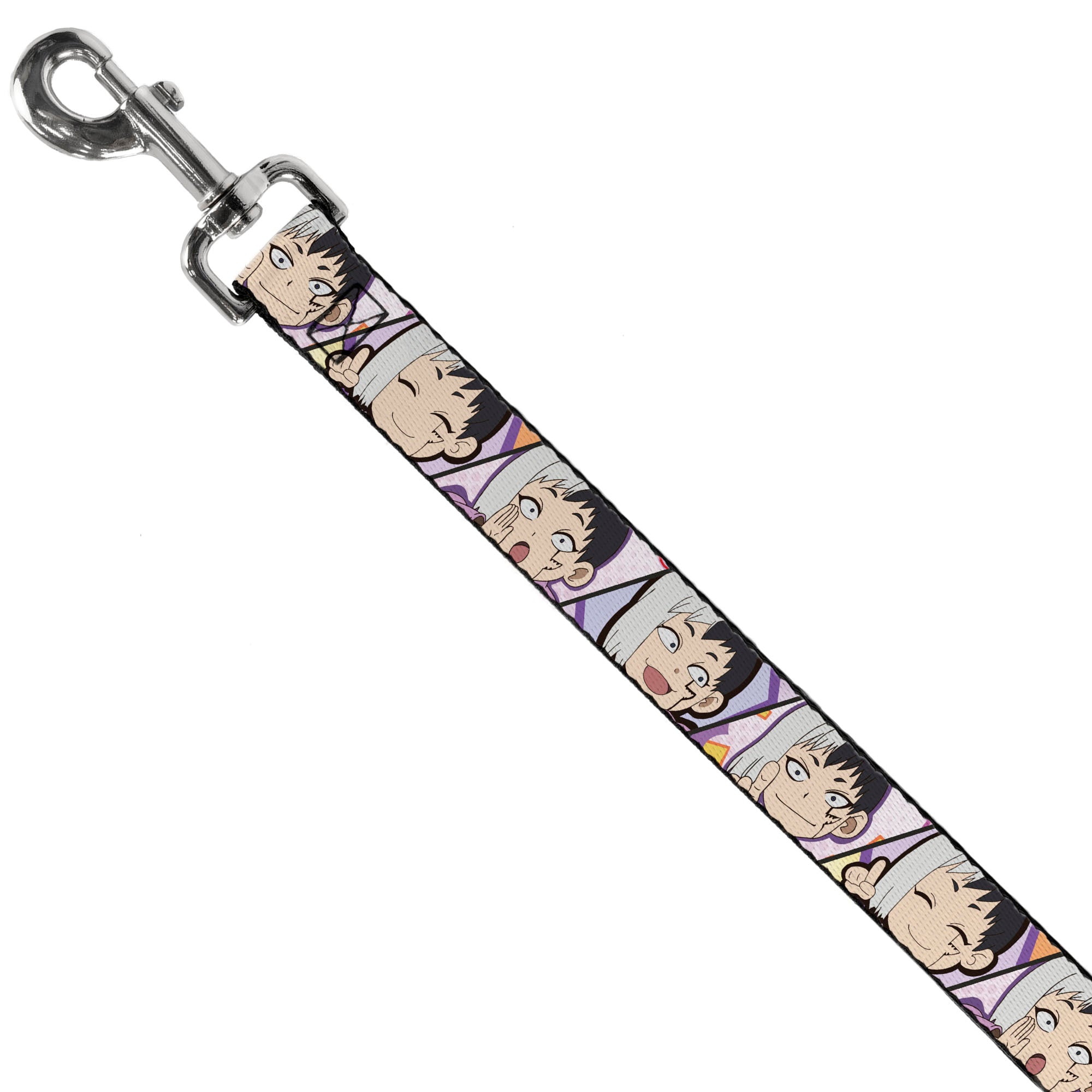 Dog Leash - Dr. Stone Chibi Gen Asagiri Expression Blocks Dog Leashes Dr. Stone